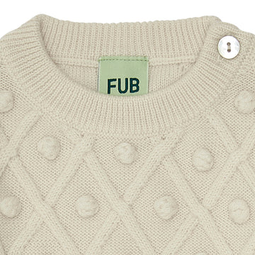 Baby structure trui - ecru - FUB
